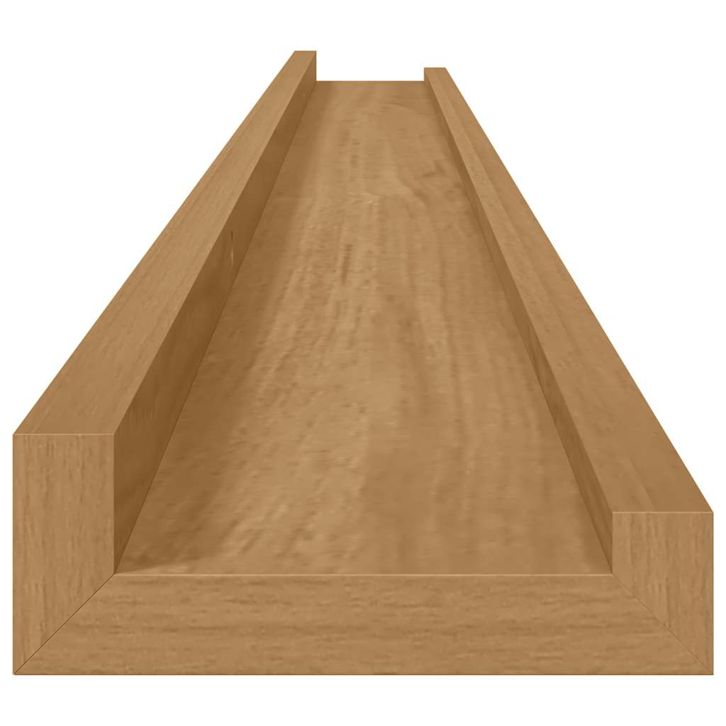 Nástěnná Polička 4 Pcs Hnědá 115 X 9 X 3 Cm Kompozitní Dřevo