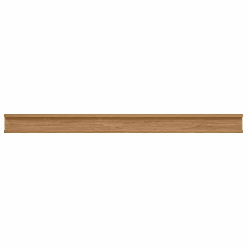 Nástěnná Polička 4 Pcs Hnědá 115 X 9 X 3 Cm Kompozitní Dřevo