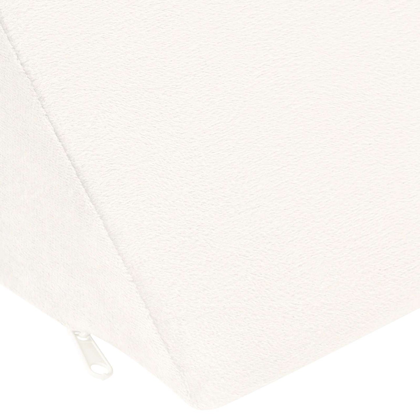 Polštář Na Nohy Jednobarevný Bílá 68 X 25 X 21,5 Cm Pu Pěna