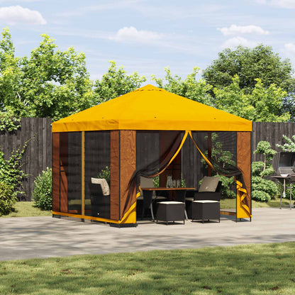 Zahradní Altán Se Stěnami 3 X 3 M Polyester A Ocel