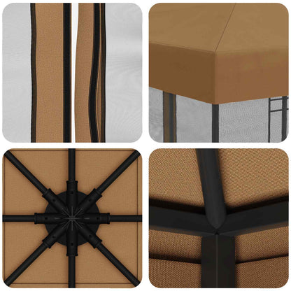 Zahradní Altán Se Stěnami 3 X 3 M Polyester A Ocel