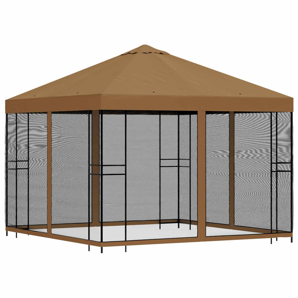 Zahradní Altán Se Stěnami 3 X 3 M Polyester A Ocel