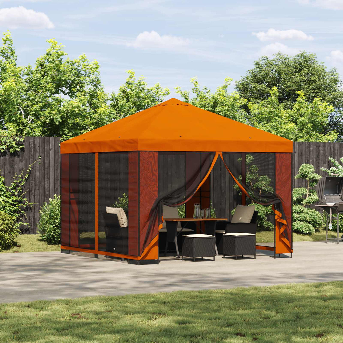 Altán 3 X 3 M Polyester A Ocel 190 Gsm