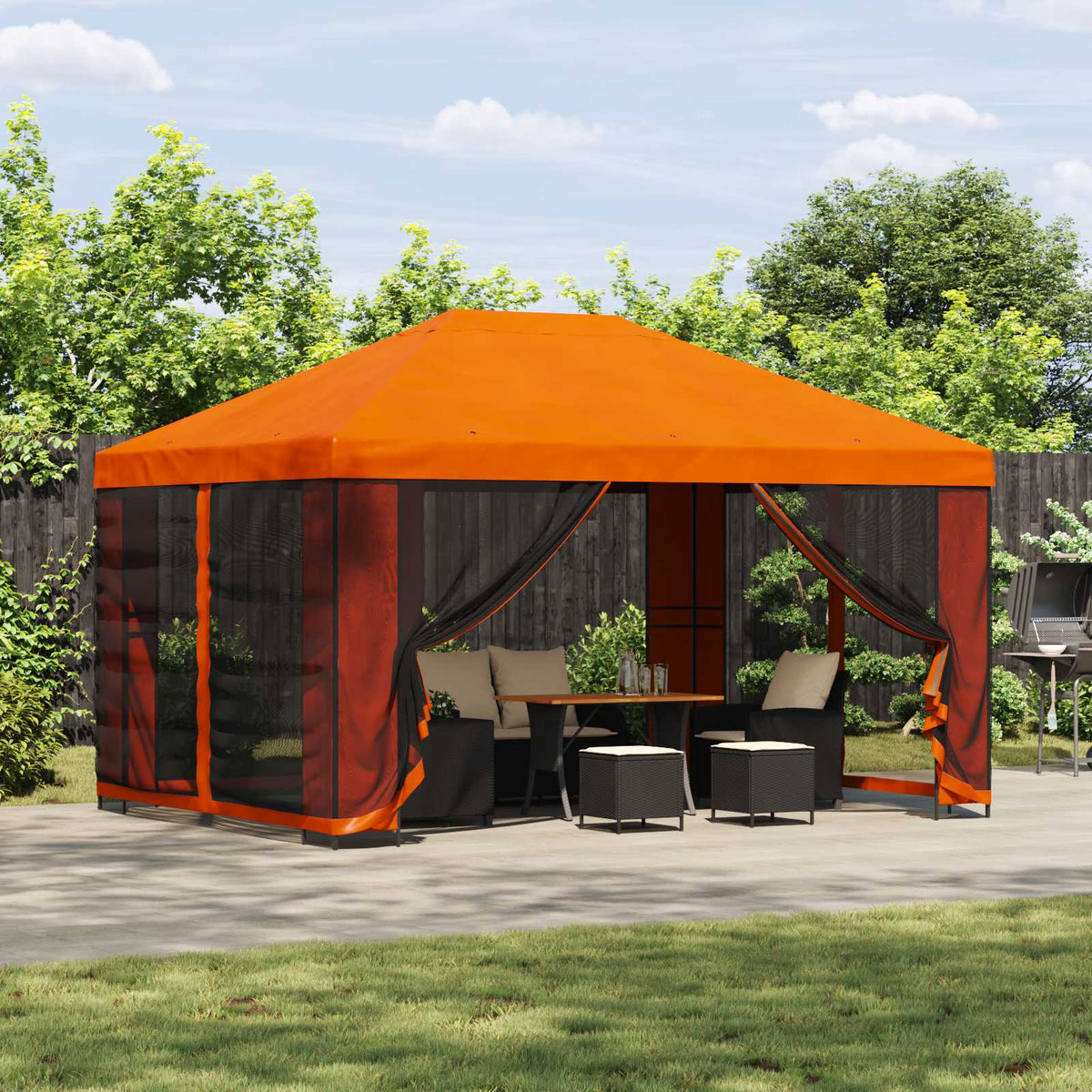 Altán 4 × 3 M Polyester A Ocel 190 Gsm