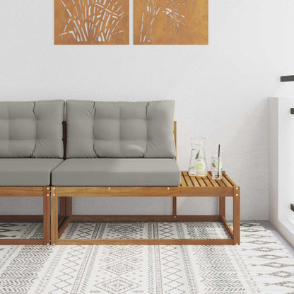 Venkovní Koncový Pohovka S Polštářem Přírodní 115 X 83 X 73 Cm