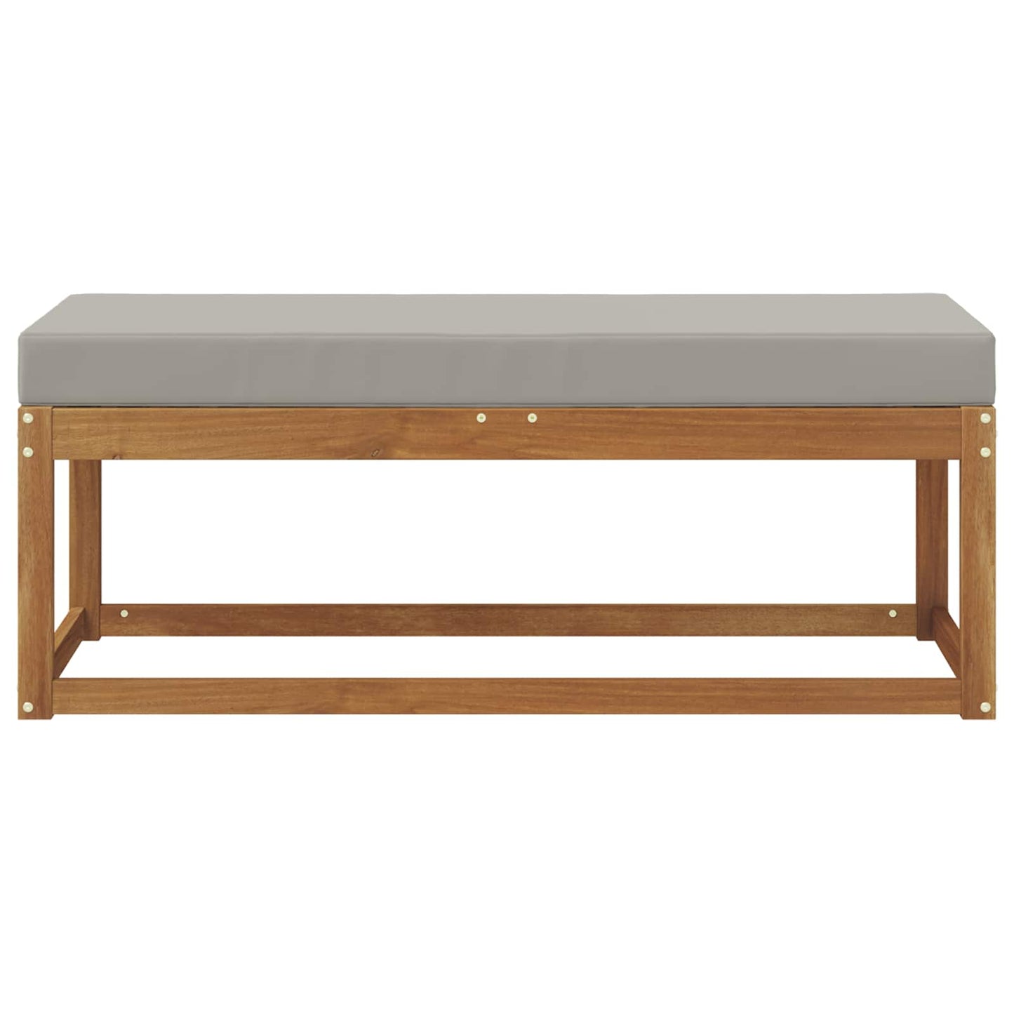 Stolička S Lavicí Přírodní A Světle Šedá 115 X 43 X 37 Cm