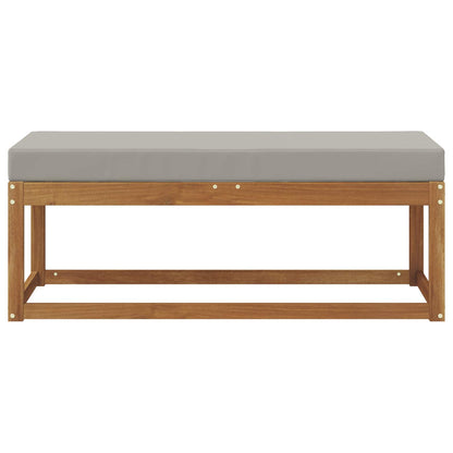 Stolička S Lavicí Přírodní A Světle Šedá 115 X 43 X 37 Cm