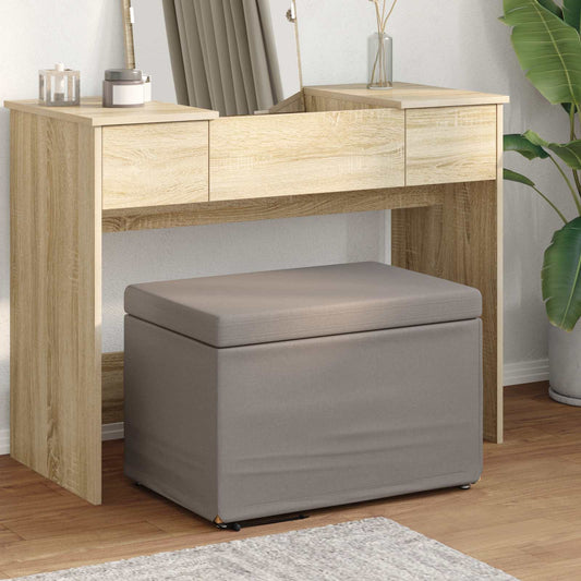 Stolička Taupe 61 X 41 X 40 Cm Látka A Syntetické Dřevo
