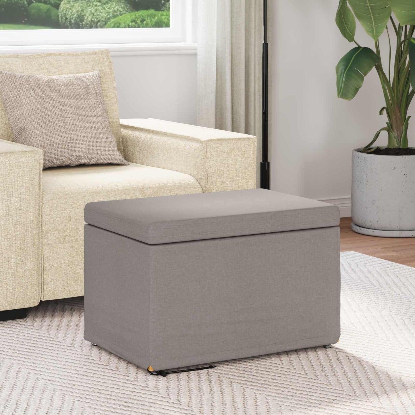 Stolička Taupe 61 X 41 X 40 Cm Látka A Syntetické Dřevo