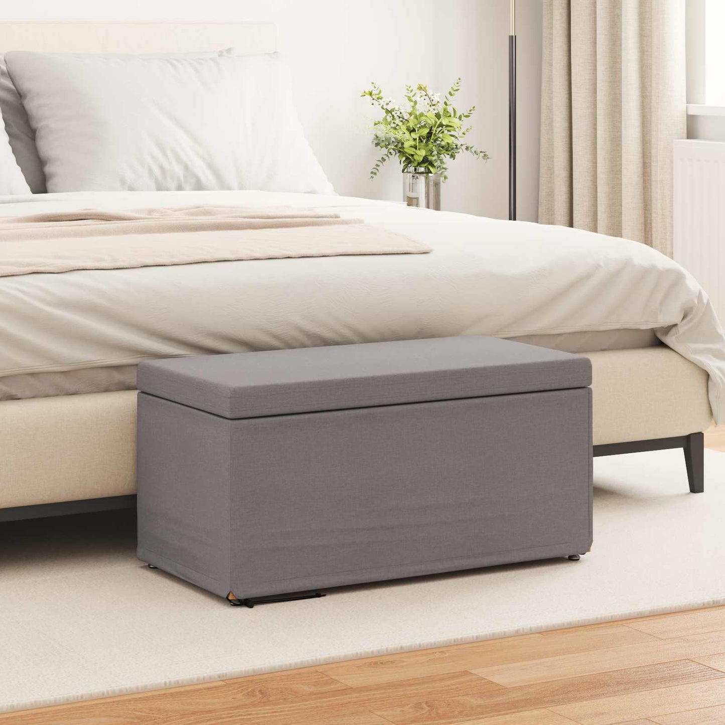 Stolička Taupe 81 X 41 X 40 Cm Látka A Syntetické Dřevo