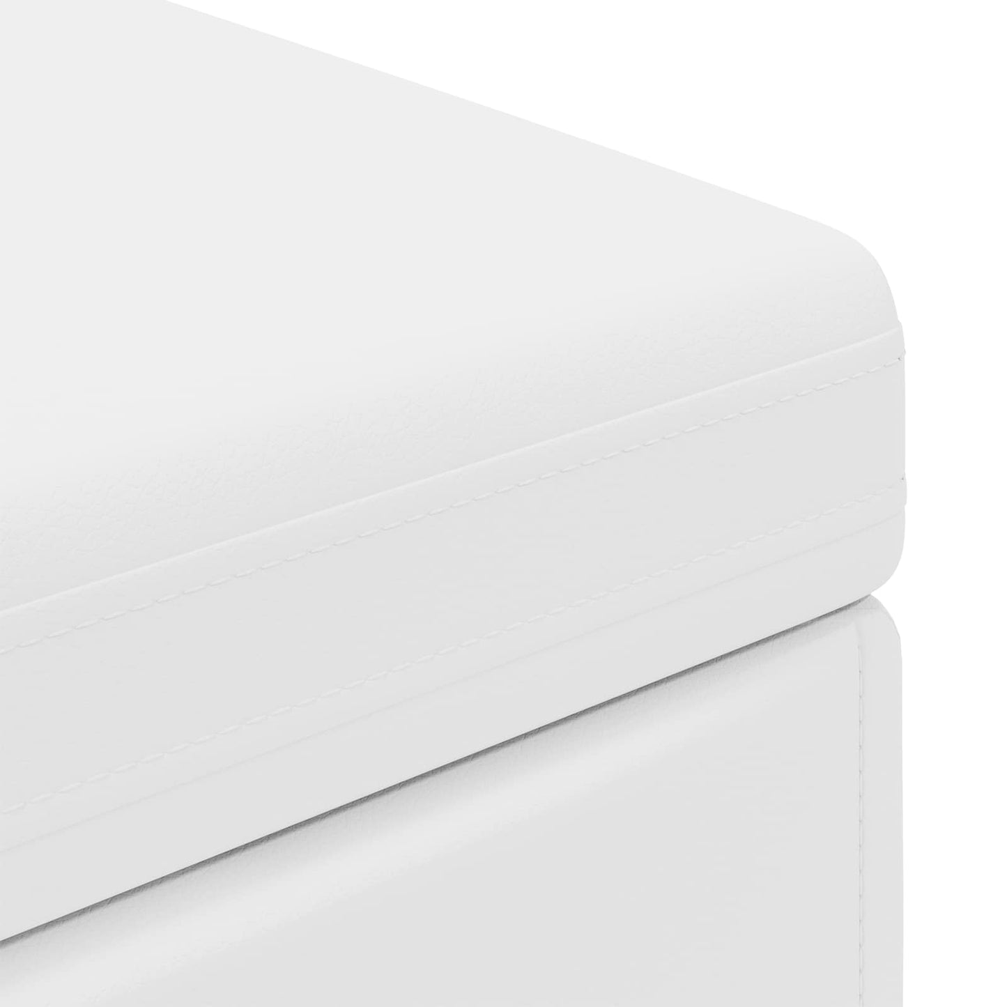 Stolička Bílá 101 X 41 X 40 Cm Umělá Kůže A Inženýrské Dřevo