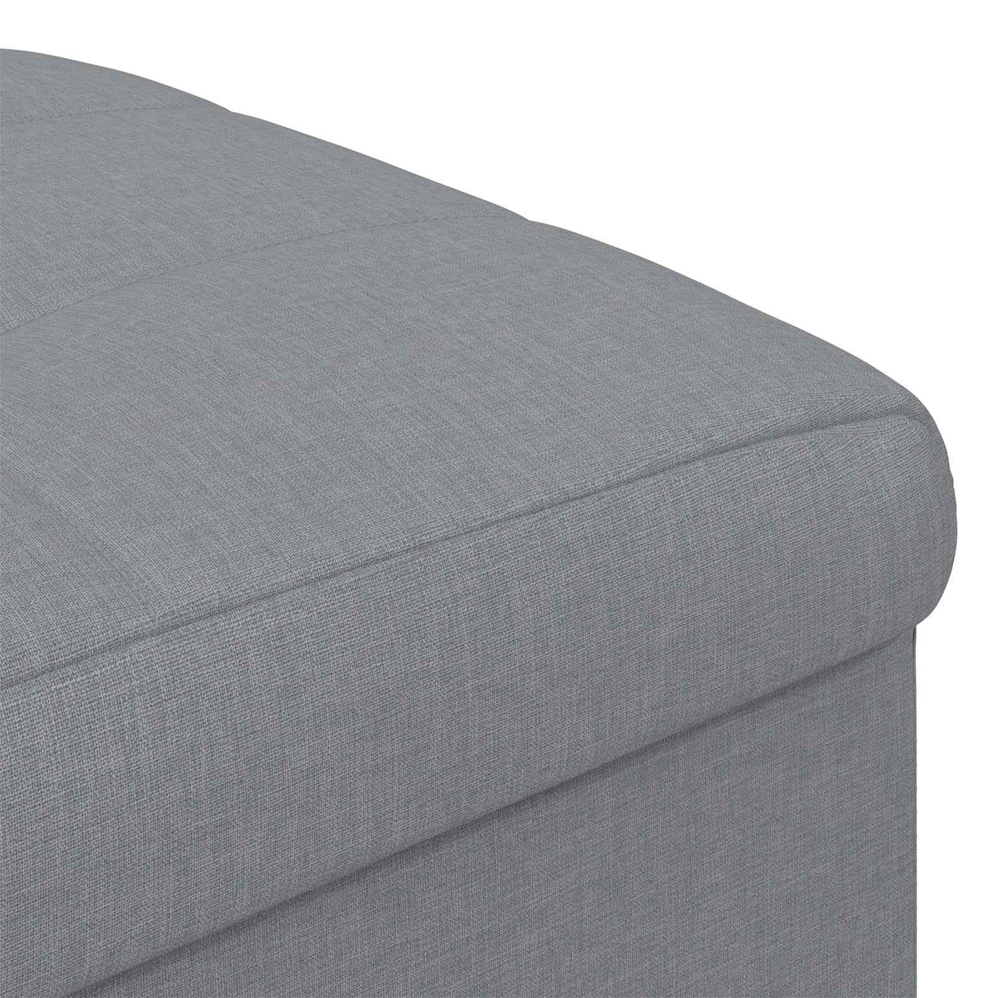 Ottoman S Úložným Prostorem Světle Šedá 40 X 40 X 45 Cm Textil