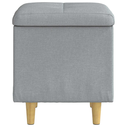 Ottoman S Úložným Prostorem Světle Šedá 40 X 40 X 45 Cm Textil