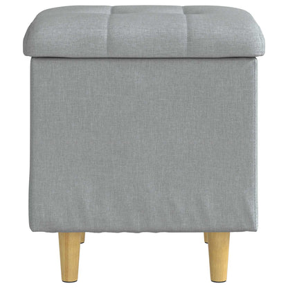 Ottoman S Úložným Prostorem Světle Šedá 40 X 40 X 45 Cm Textil