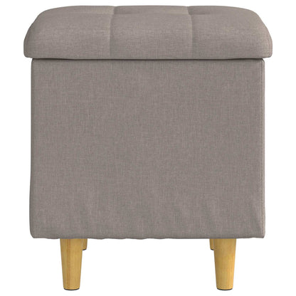 Úložný Taburet S Polštářem Taupe 40 X 40 X 45 Cm Textil