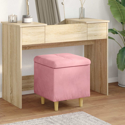 Ottoman S Úložným Prostorem 40 X 40 X 45 Cm Samet