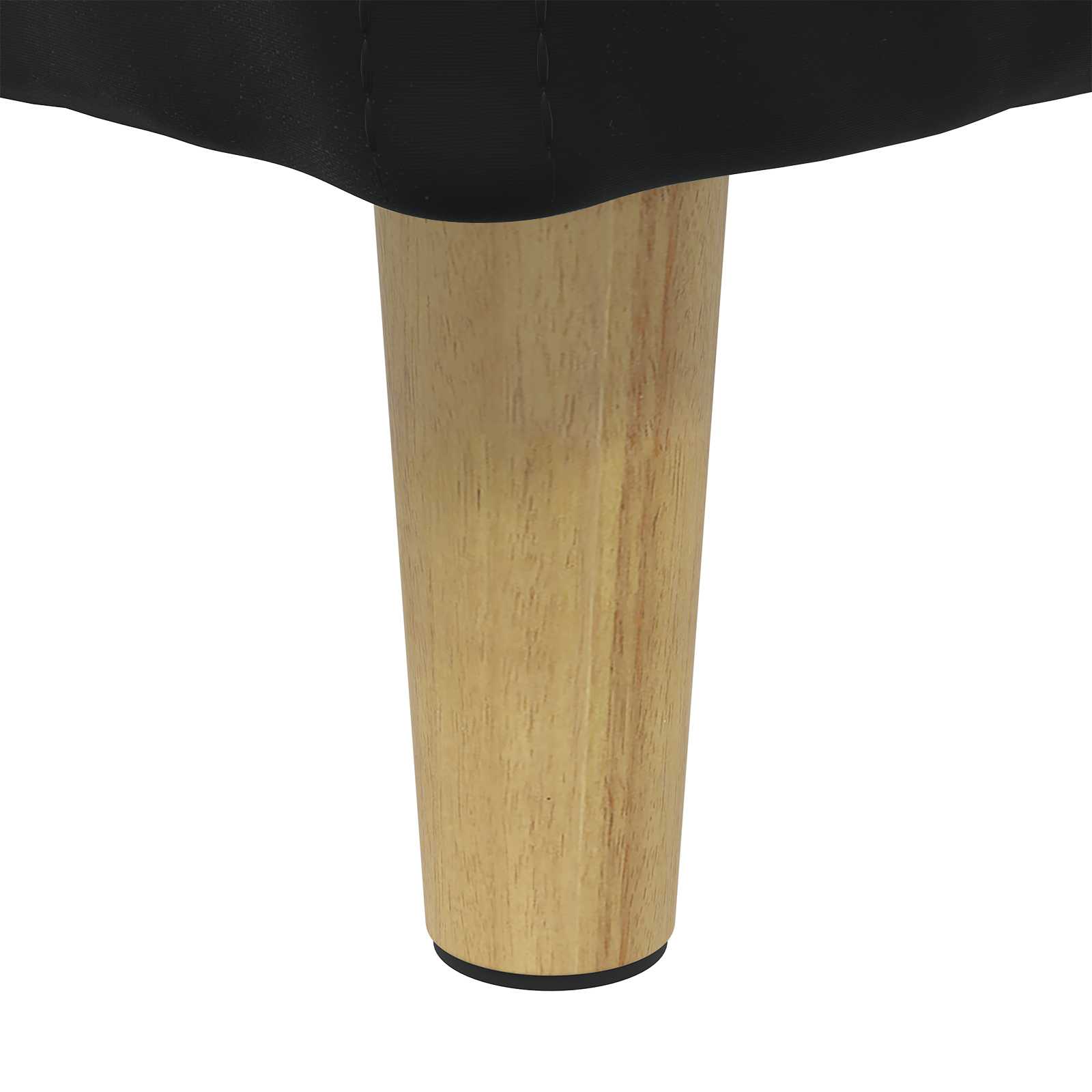 Úložný Taburet S Polštářem Černý 40 X 40 X 45 Cm Samet
