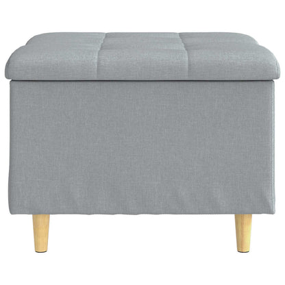 Úložný Taburet S Polštářem Světle Šedá 60 X 60 X 45 Cm Textil