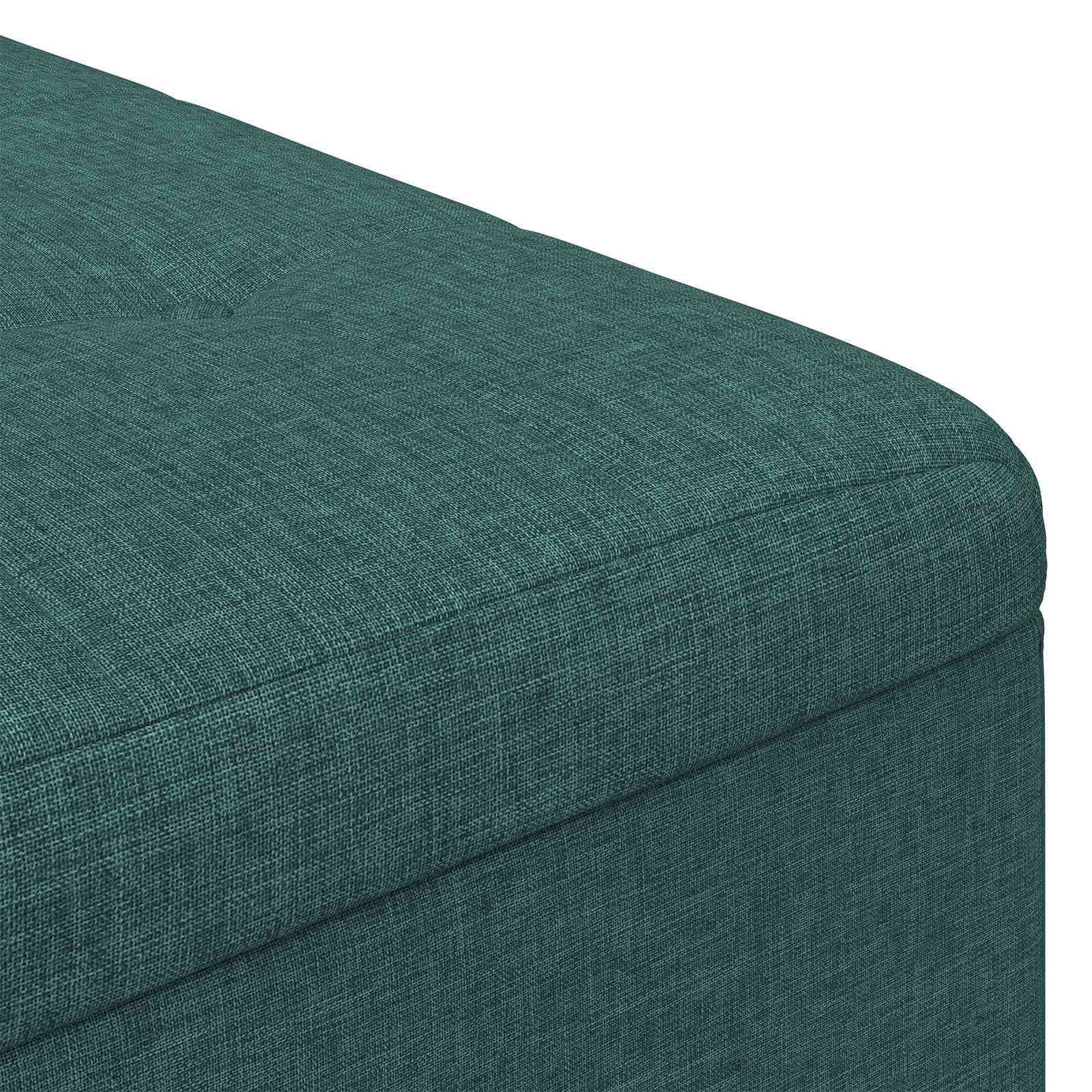 Úložný Taburet S Polštářem Tmavě Zelená 60 X 60 X 45 Cm Textil