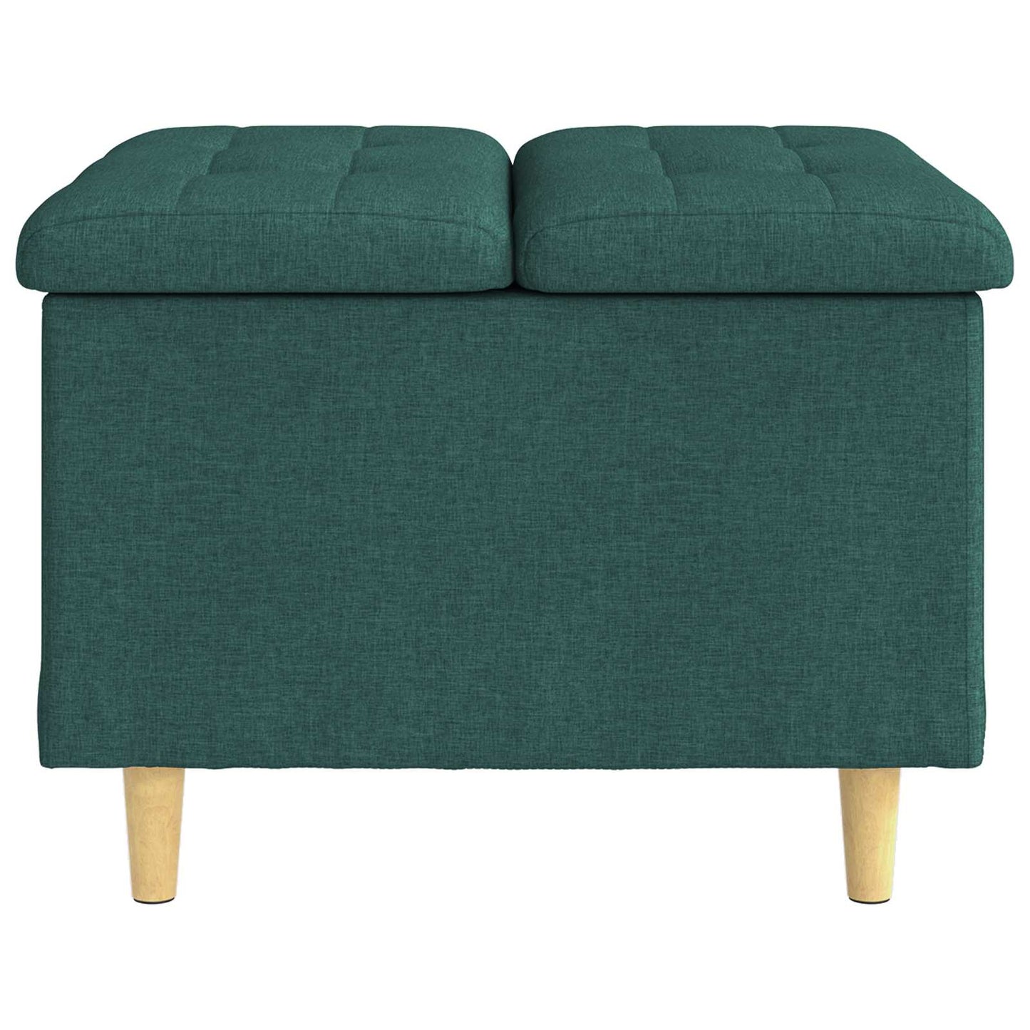 Úložný Taburet S Polštářem Tmavě Zelená 60 X 60 X 45 Cm Textil