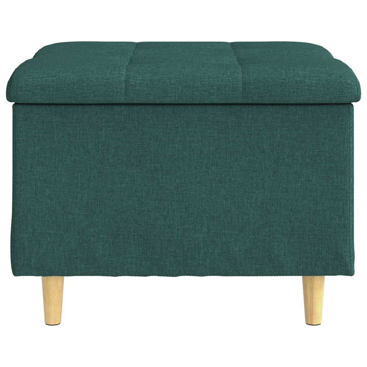 Úložný Taburet S Polštářem Tmavě Zelená 60 X 60 X 45 Cm Textil