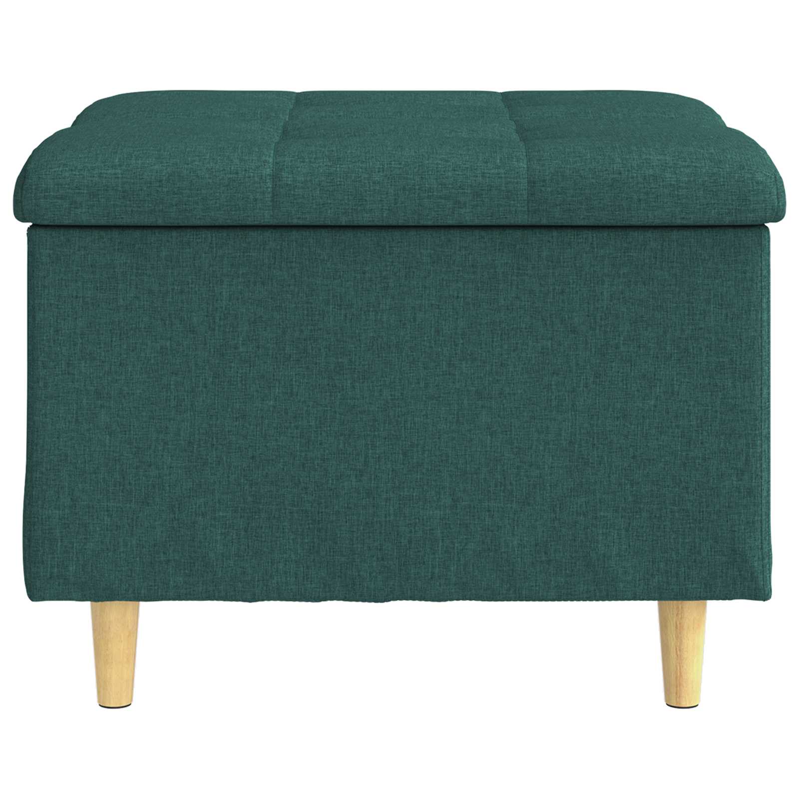 Úložný Taburet S Polštářem Tmavě Zelená 60 X 60 X 45 Cm Textil