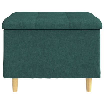 Úložný Taburet S Polštářem Tmavě Zelená 60 X 60 X 45 Cm Textil