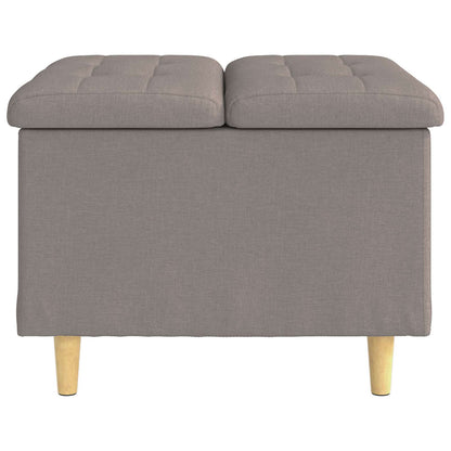 Úložný Taburet S Polštářem Taupe 60 X 60 X 45 Cm Textil