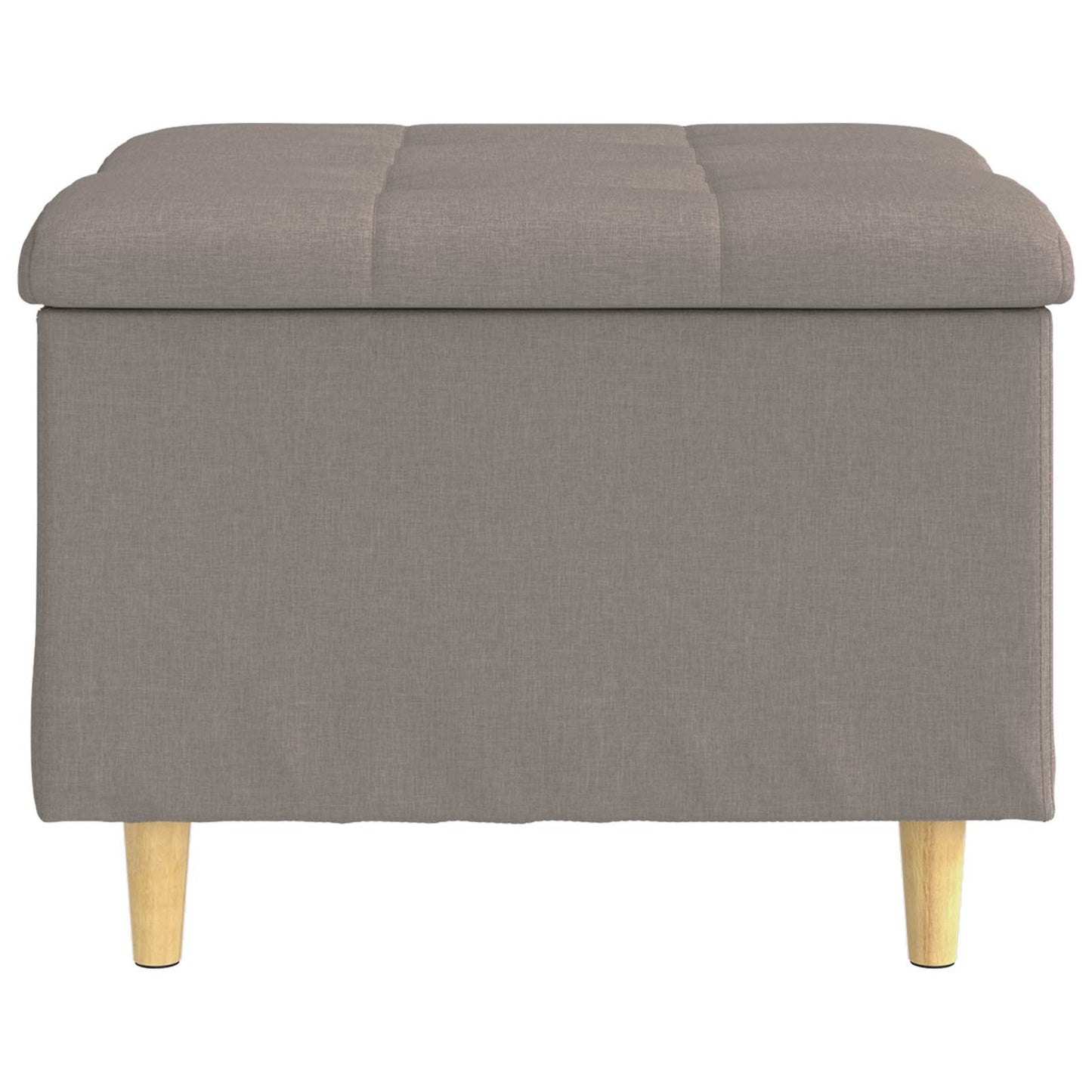 Úložný Taburet S Polštářem Taupe 60 X 60 X 45 Cm Textil