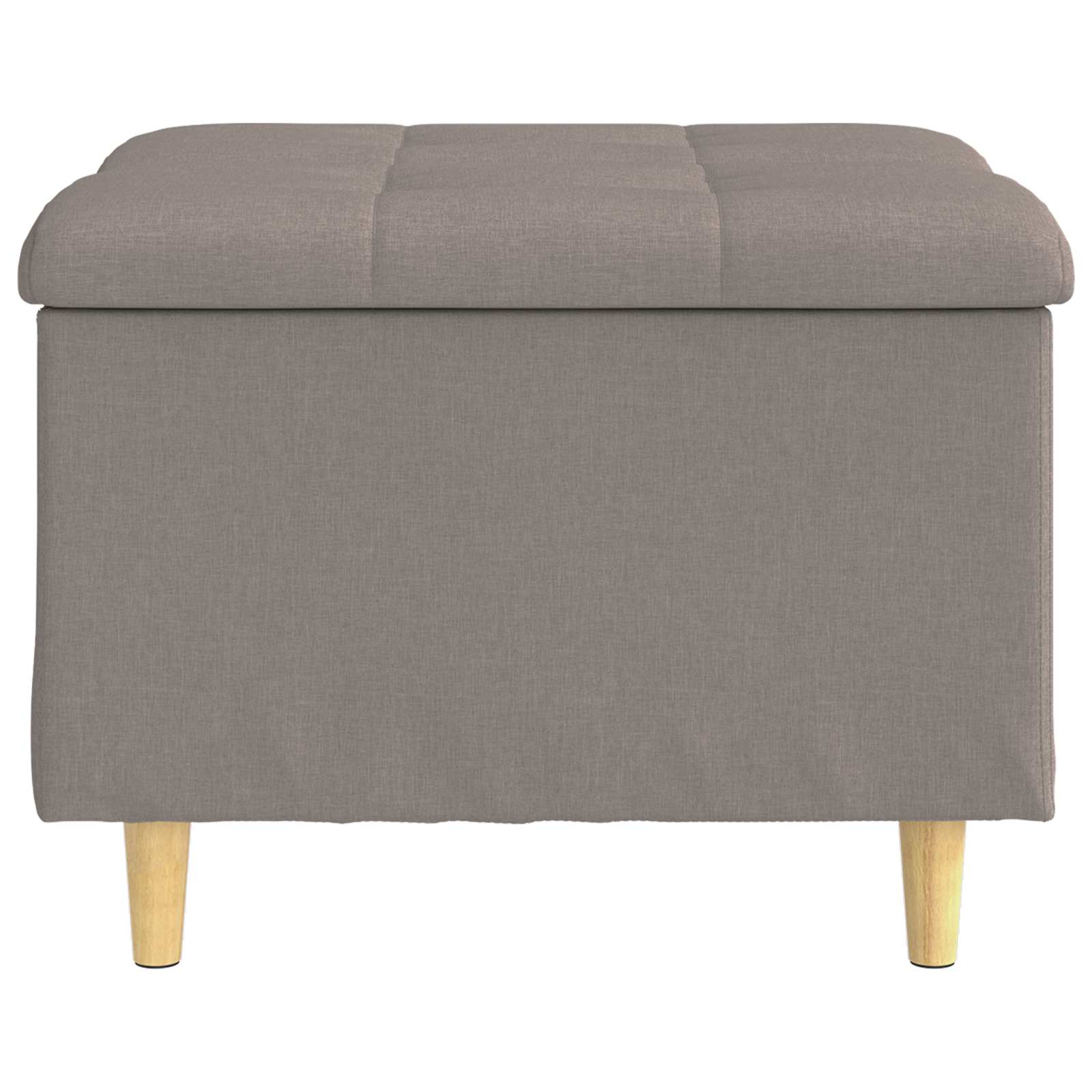 Úložný Taburet S Polštářem Taupe 60 X 60 X 45 Cm Textil