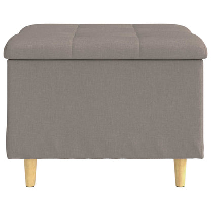 Úložný Taburet S Polštářem Taupe 60 X 60 X 45 Cm Textil