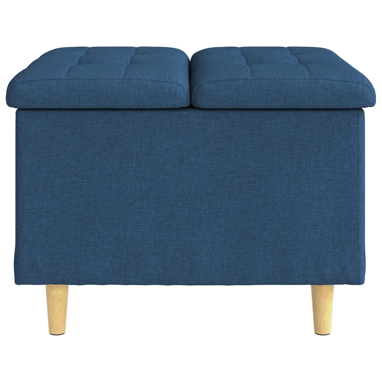 Úložný Taburet S Polštářem Modrá 60 X 60 X 45 Cm Textil