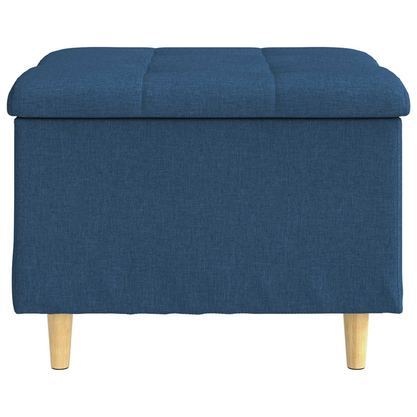 Úložný Taburet S Polštářem Modrá 60 X 60 X 45 Cm Textil