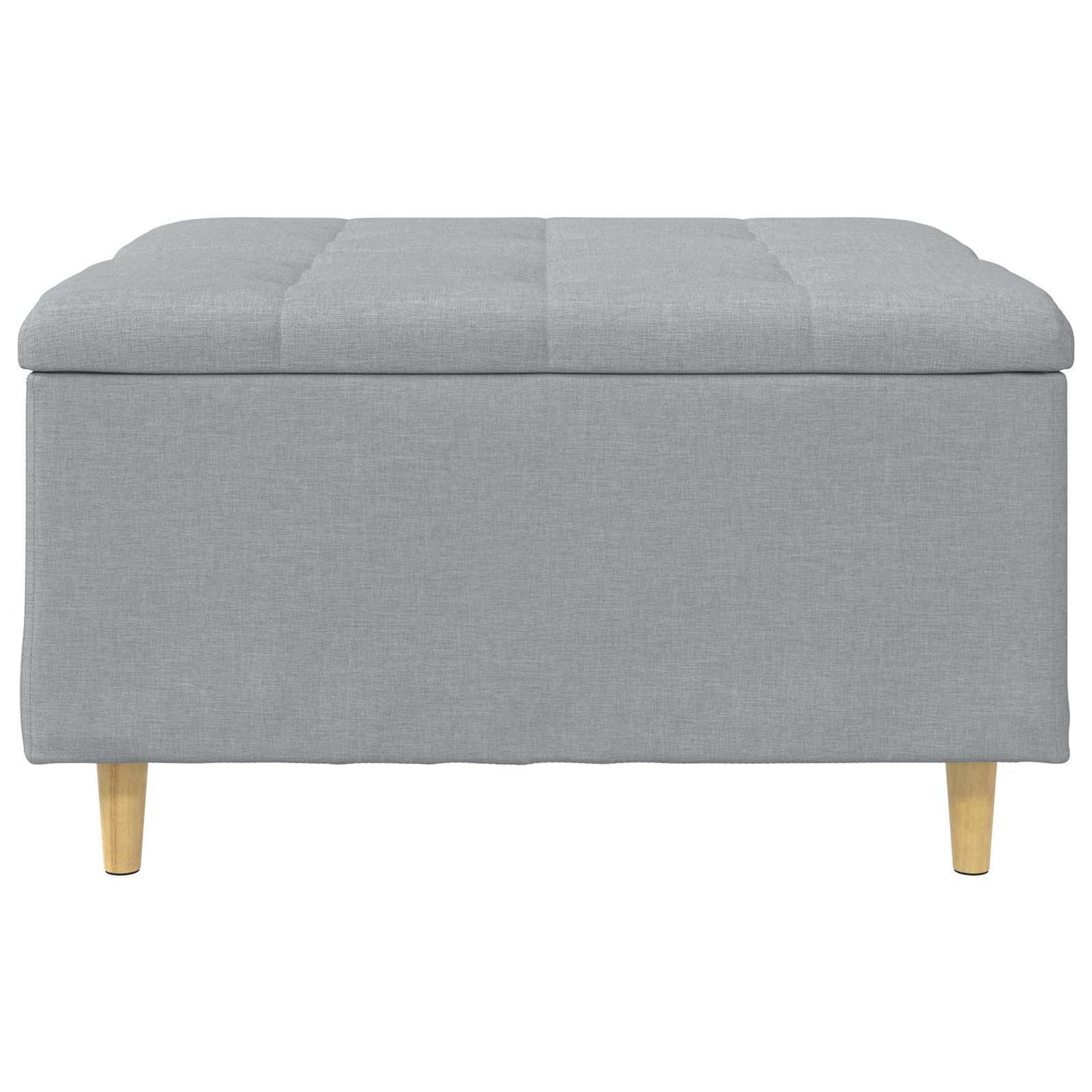 Úložný Taburet S Polštářem Světle Šedá 80 X 80 X 45 Cm Textil