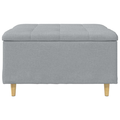 Úložný Taburet S Polštářem Světle Šedá 80 X 80 X 45 Cm Textil