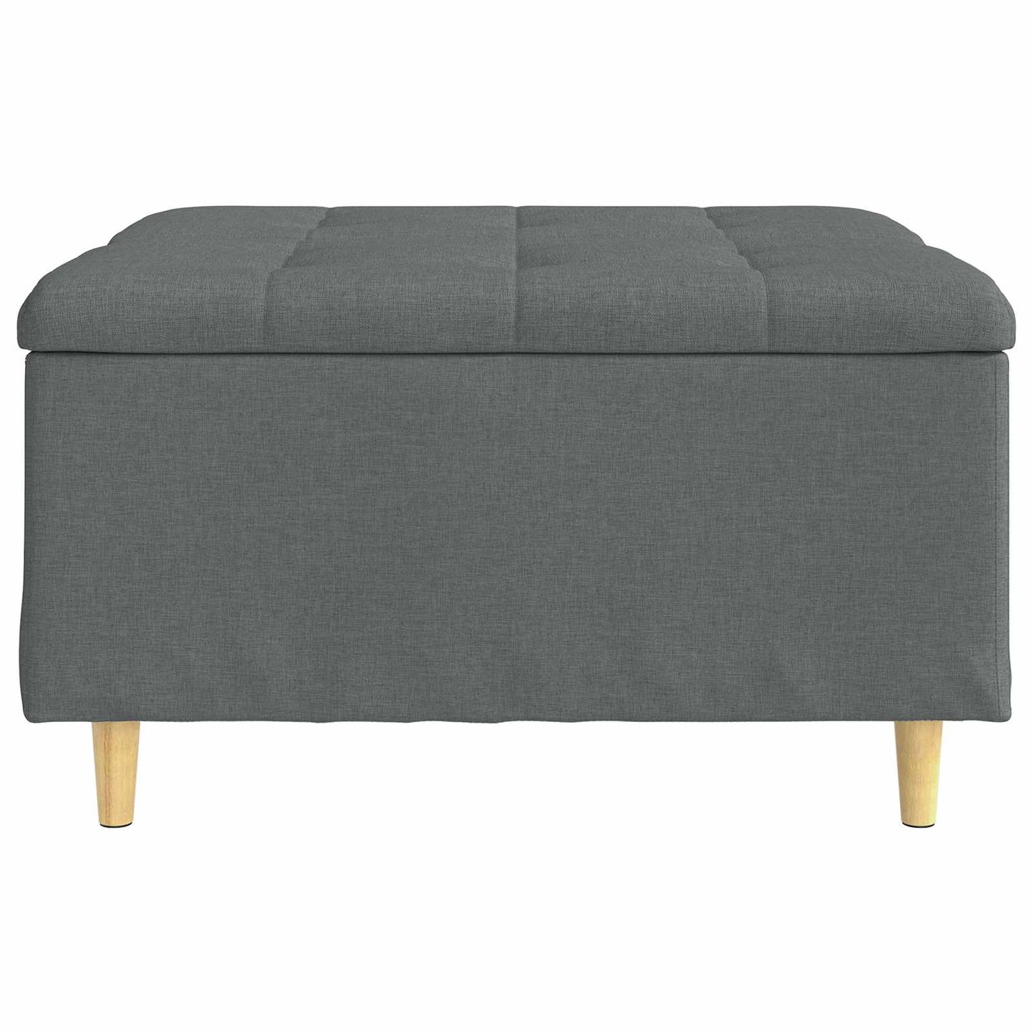 Úložný Taburet S Polštářem Tmavě Šedá 80 X 80 X 45 Cm Textil