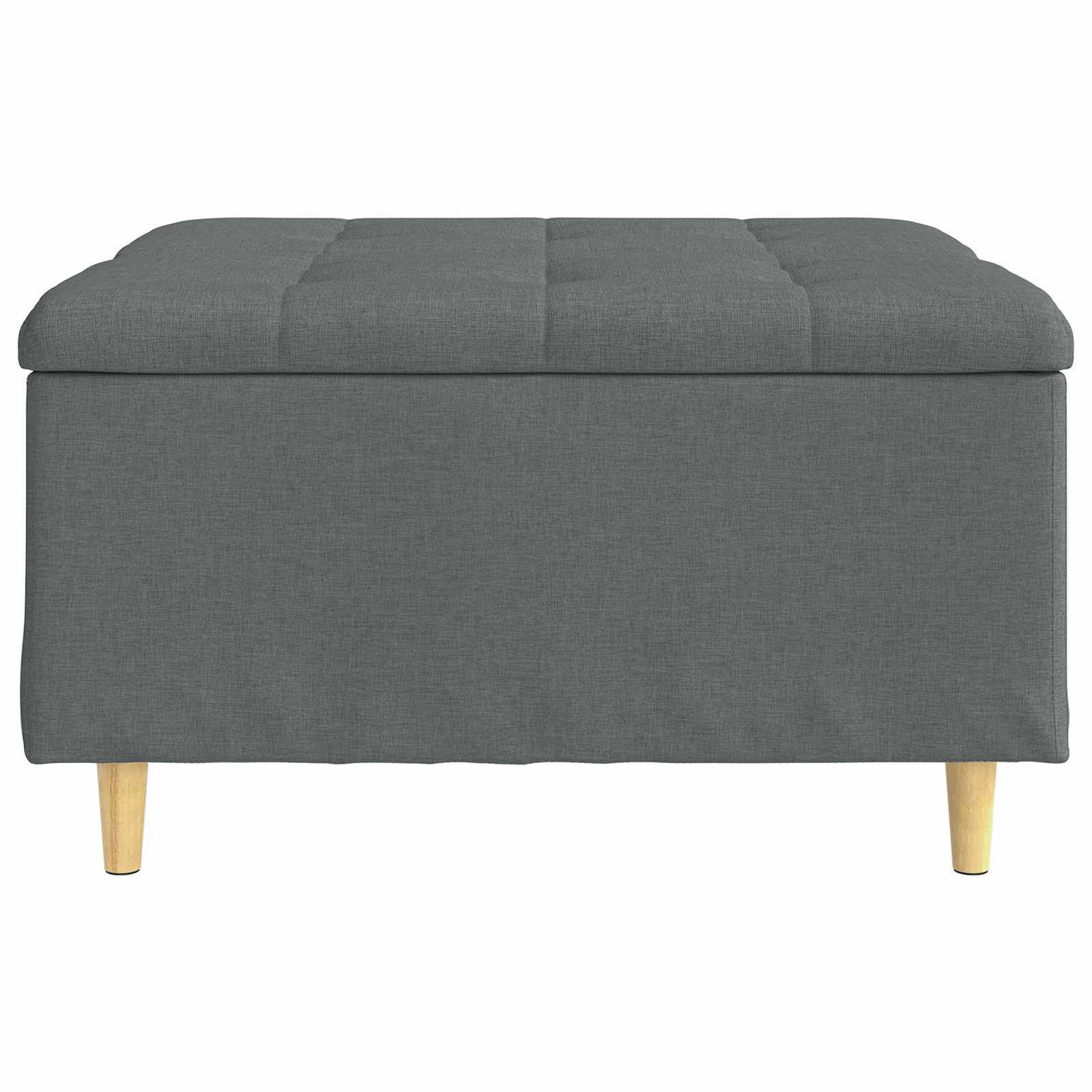 Úložný Taburet S Polštářem Tmavě Šedá 80 X 80 X 45 Cm Textil