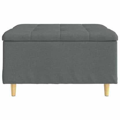 Úložný Taburet S Polštářem Tmavě Šedá 80 X 80 X 45 Cm Textil