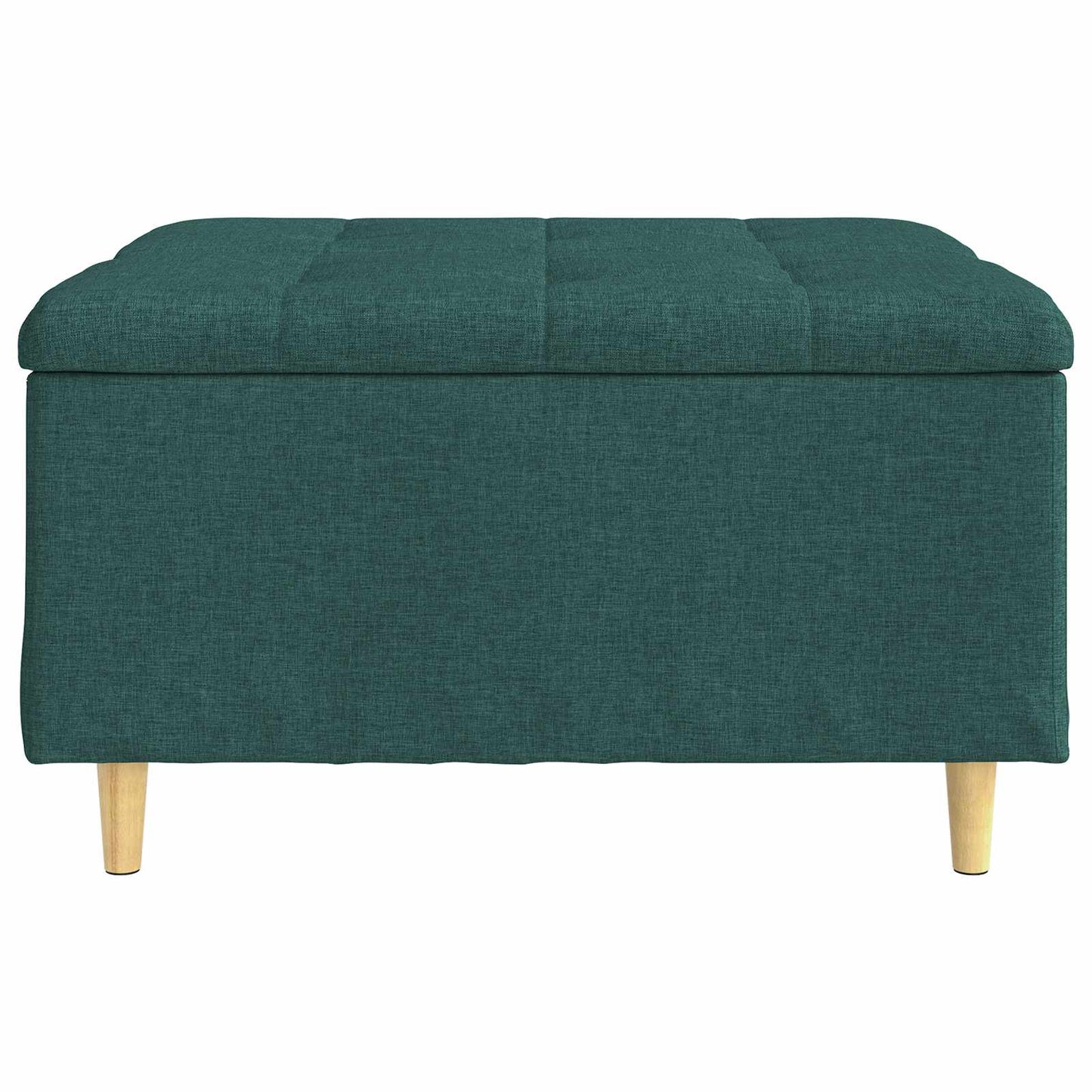 Úložný Taburet S Polštářem Tmavě Zelená 80 X 80 X 45 Cm Textil