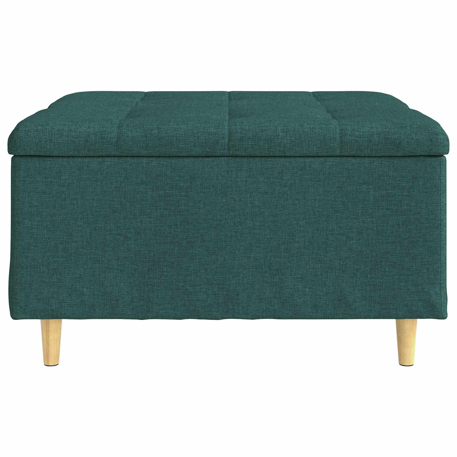 Úložný Taburet S Polštářem Tmavě Zelená 80 X 80 X 45 Cm Textil