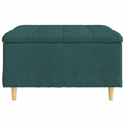 Úložný Taburet S Polštářem Tmavě Zelená 80 X 80 X 45 Cm Textil