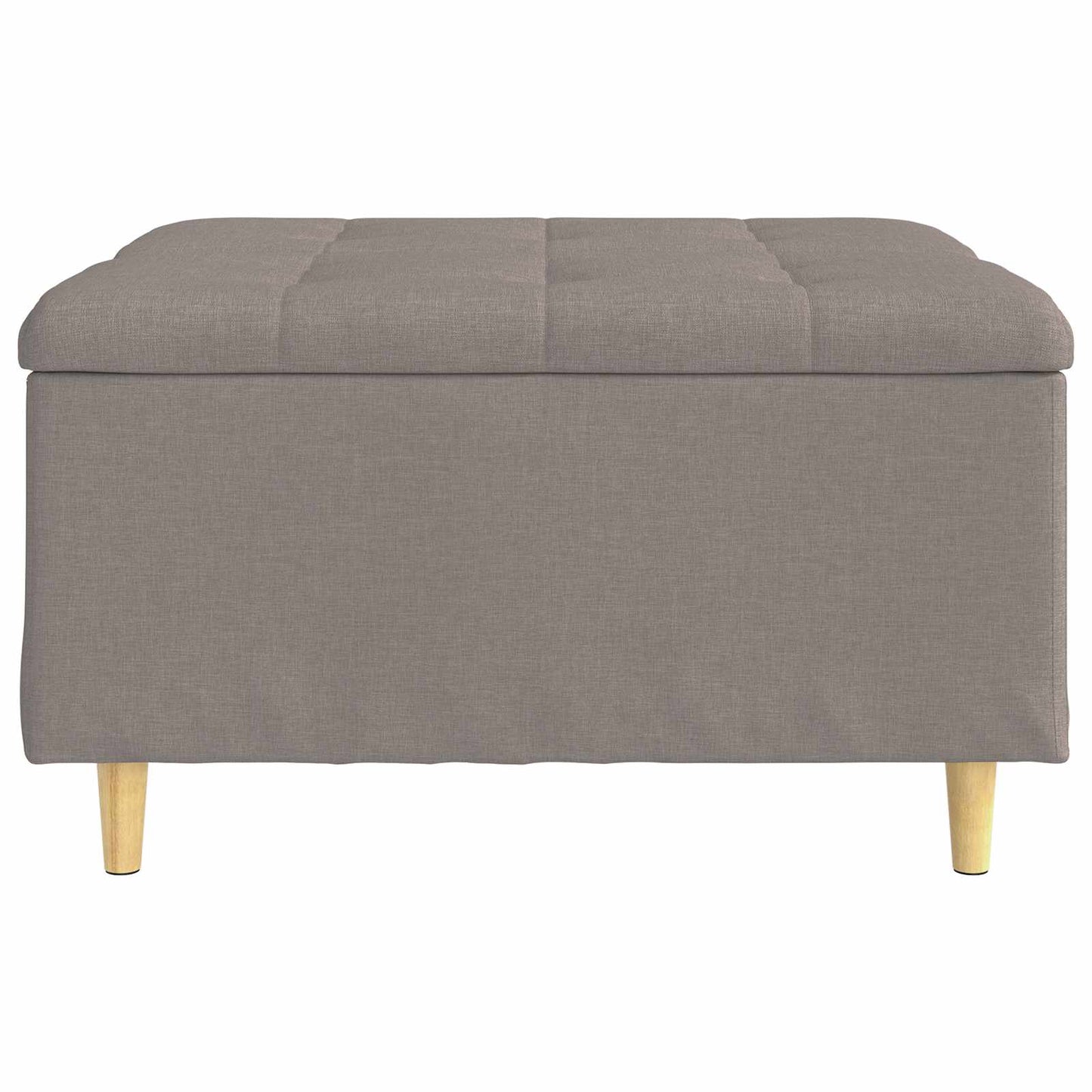 Úložný Taburet S Polštářem Taupe 80 X 80 X 45 Cm Textil