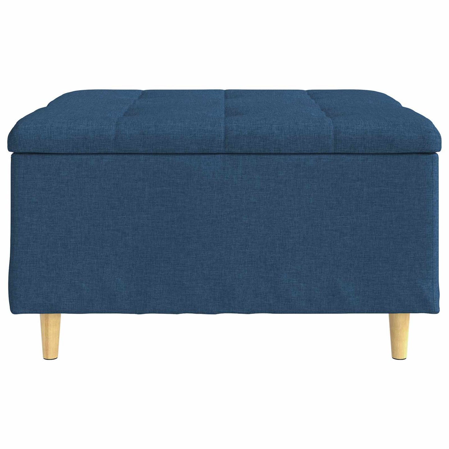 Úložný Taburet S Polštářem Modrá 80 X 80 X 45 Cm Textil