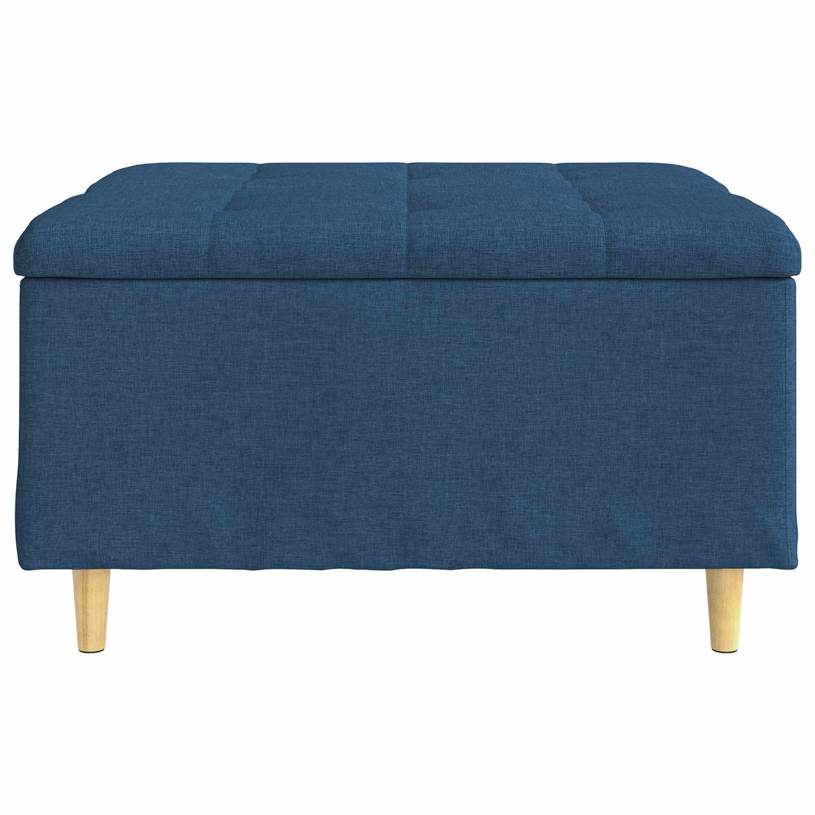 Úložný Taburet S Polštářem Modrá 80 X 80 X 45 Cm Textil
