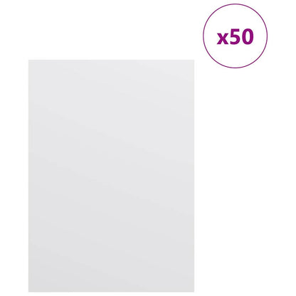 Dekorační Panely 50 Pcs Bílá 15 X 21 X 0.27 Cm Kompozitní Dřevo