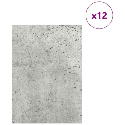 Dekorační Panely 12 Pcs Betonově Šedá 15 X 21 X 0.27 Cm