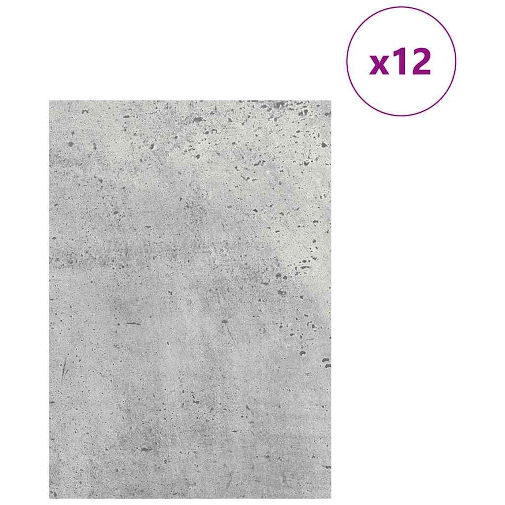 Dekorační Panely 12 Pcs Betonově Šedá 21 X 30 X 0,27 Cm