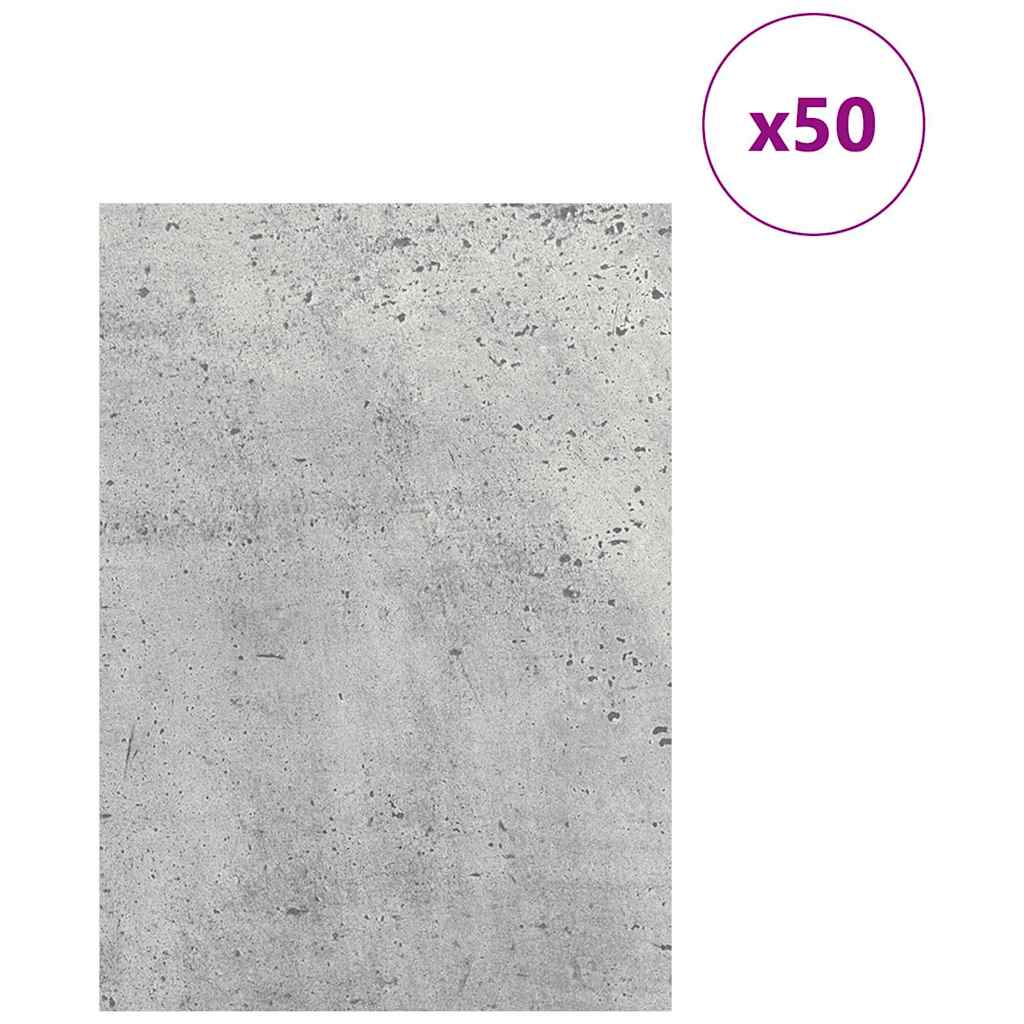 Dekorační Panely 50 Pcs Betonově Šedá 21 X 30 X 0,27 Cm