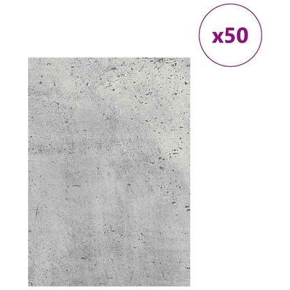 Dekorační Panely 50 Pcs Betonově Šedá 21 X 30 X 0,27 Cm
