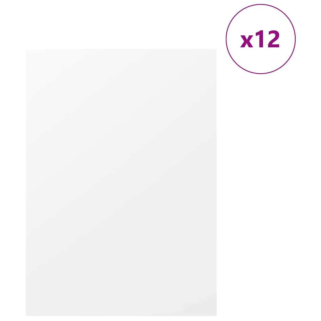 Dekorační Panely 12 Pcs Bílá 30 X 42 X 0.27 Cm Kompozitní Dřevo